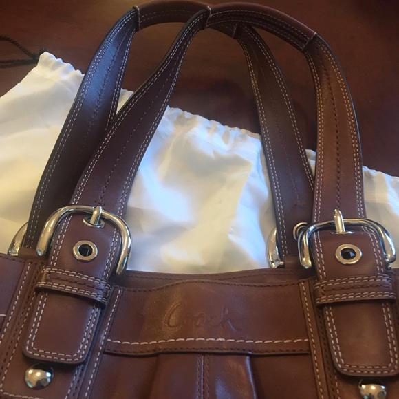 Brown Leather Coach Shoulder Bag - Picture 4 of 8